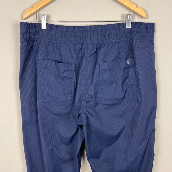 Eddie Bauer‎ Pants Womens XL Navy Pull On Nylon Hiking Ruched Outdoor Drawstring - Picture 7 of 14